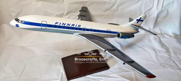 Sud Aviation Super Caravelle Finnair Aircraft with detailed craftsmanship.